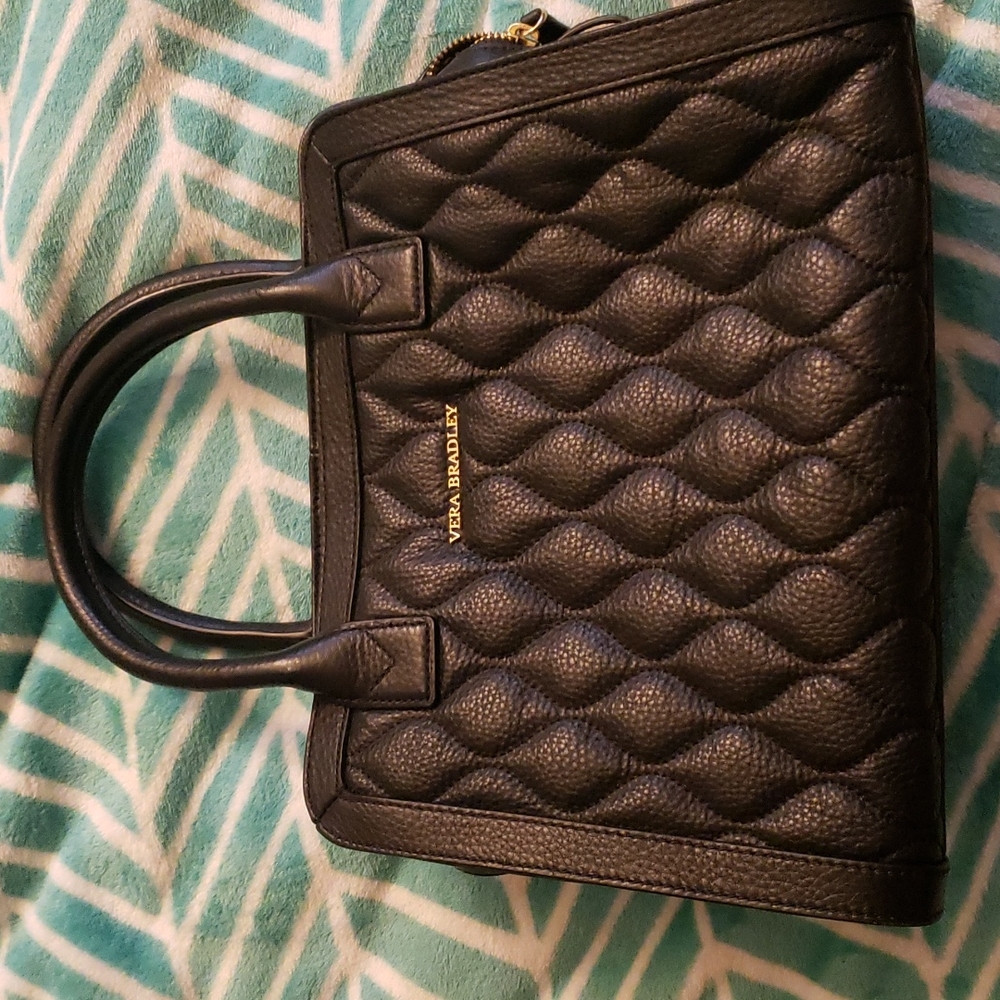 Vera bradley real leather handbag
